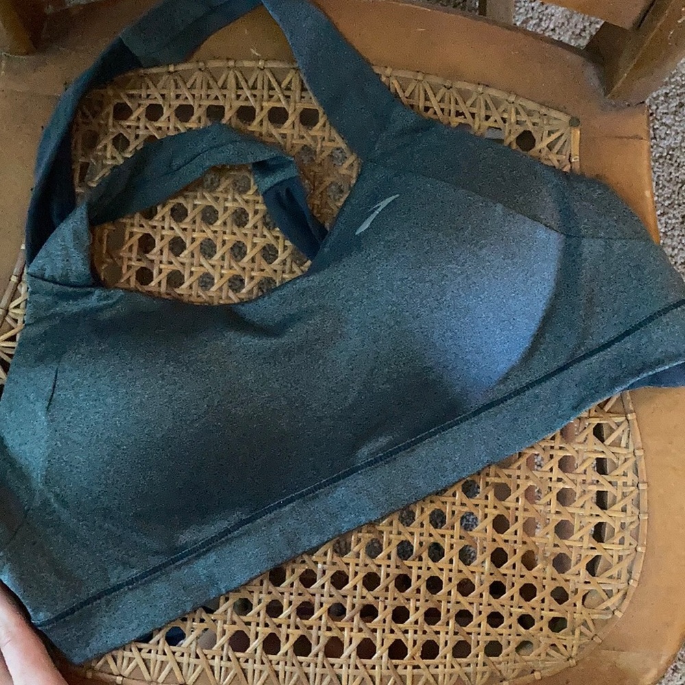 Brooks Grey High Impact Bra
